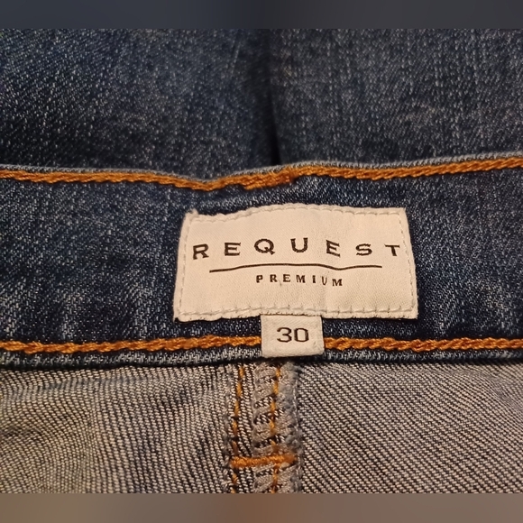 A Request Premium Mens Blue Denim Jeans - Picture 8 of 8